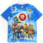 Roblox 3D Roblox Oyun Baskılı Kısa Kollu T-Shirt Mavi 001-0001841 - 5 - 6 Yaş