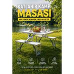 Robo 4 Kişilik Katlanır Kamp Masası Gri
