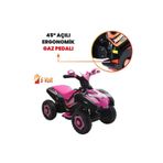 Robo Led Işıklı Müzikli 6 V Akülü Atv Motor Sarı pembe
