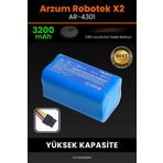 robo-mi Arzum AR4301 Robotek X2 3200mAh Robot Süpürge Bataryası - Sertifikalı Güvenlik, Gerçek Kapasite