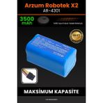 robo-mi Arzum AR4301 Robotek X2 3500mAh Robot Süpürge Bataryası - Sertifikalı Güvenlik, Gerçek Kapasite