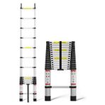 Robo Paslanmaz Çelik Katlanır Merdiven 3.1 Metre Siyah