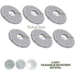 Roboclinic Roborock Qrevo C Pro Robot Süpürge Uyumlu Yedek Microfiber Mop Paspası -6 Adet - 1 Adet