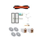 Roboclinic Xiaomi Robot Vacuum X10 Plus X20 Plus Uyumlu Yedek Toz Torba, Fırça, Hepa Filtre, Mop Seti-13 Parça
