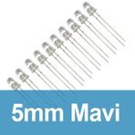 Robocombo 10 Adet 5 mm Şeffaf Mavi Diyot Led