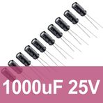 Robocombo 1000uF 25V 10 Adet Elektrolitik Kondansatör