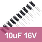 Robocombo 10uF 16V 10 Adet Elektrolitik Kondansatör