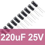 Robocombo 220UF 25V 10 Adet Elektrolitik Kondansatör