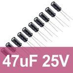 Robocombo 47uf 25V 10 Adet Elektrolitik Kondansatör