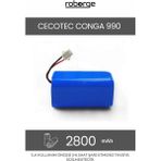 Roborge Cecotec Conga 990 Robot Süpürge Uyumlu Batarya 2800 Mah - Muadil Ürün - Süpürge Yedek Parça