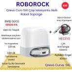 Roborock Qrevo Curv 5A1 Akıllı Robot Süpürge Beyaz + Black+Decker Araç Süpürgesi Hediye