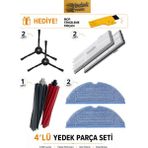 Roborock S8 / S8 Sonic / S8 Plus / S8 Pro Ultra Uyumlu 4’lü Yedek Parça Seti | Hepa Filtre, Mop Bezi Mavi, Ana Fırça, Yan Fırça