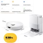 Roborock Tam Otomatik 18.500 Pa Hyperforce Duodivide Çift Fırça Flexiarm Kenar Silme 75°c Sıcak Su Mop Yıkama Akıllı Robot Süpürge Beyaz