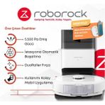 Roborock Ultra Akıllı Haritalama Robot Süpürge 5500PA Düşük Gürültü ile Dönerek Temizleme Özelliği