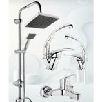 Robot Duş Seti Mix Takım Evye-Lavabo-Banyo Bataryası 4 Lü Set - Krom