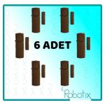 Robotix RB-4444K-6 KAHVERENGI KAPI Pencere Alarmı 6 Adet - KAHVERENGİ