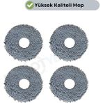 robotyedek Dreame X30 Ultra (RLX56CE) Uyumlu Mikrofiber Mop Bez 4 Adet