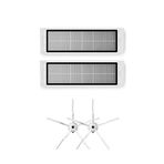 robotyedek S5 Max, S6, S6Pure, S6Maxnan Beyaz Uyumlu Yedek Hepa Filtre nane Yan Fırça-4 Parça, Robotyedek, Renk25