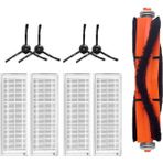 Robotyedek Xiaomi Mop 2 Pro Siyah Uyumlu 9 Parça Set Yedek Mopsuz Fırça Hepa Filtre