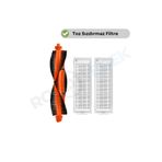 Robotyedek Xiaomi Mop Pro Styj02ym Beyaz Uyumlu 3 Parça Yedek Ana Fırça ve Hepa Filtre