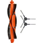 Robotyedek Xiaomi Mop Pro Styj02ym Siyah Uyumlu 3 Parça Set Yedek Ana Fırça ve Yan Fırça