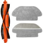 Robotyedek Xiaomi Mop Pro Styj02ym Siyah Uyumlu 3 Parça Yedek Ana Fırça ve Mop