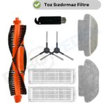 Robotyedek Xiaomi Mop Pro Styj02ym Siyah Uyumlu 8 Parça Set Yedek Fırça Hepa Filtre Mop