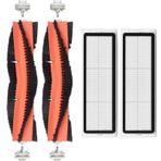 Robotyedek Xiaomi Vacuum Mop 2 Ultra Uyumlu 4 Parça Yedek Ana Fırça ve Hepa Filtre