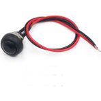 Roboyol Store 12MM PBS-33B 2 Pin Push Buton Siyah 20CM Kablolu On Off 1A 250V Mini Yuvarlak Su Geçirmez Anahtar