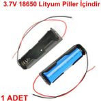 Roboyol Store 18650 Pil Yuvası Kablolu Tutucu 3.7V 1'li Tekli Pil Kutusu Özellikli