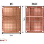 Roboyol Store 5X7CM Pertinaks Pcb Proto 10X24 432 Adet Bakır Delik Prototip Deney Kartı 2.54MM Pertenaks