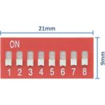 Roboyol Store 8li Dip Switch 8 Pin Kırmızı Anahtar Açık Kapalı Seçim Adres Ayar On Off Bağlantı
