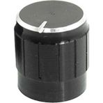 Roboyol Store Alüminyum Pot Başlığı 6mm Tırtıklı Mil 6mm Siyah Metal Potansiyometre Rotary Enkoder Ses Voltaj
