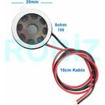 Roboyol Store Hoparlör 1W 8ohm 20MM Yuvarlak 10CM Kablolu Mini 2cm Speaker Ses Müzik Amfi Ürün Müze Otomobil
