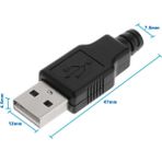Roboyol Store Kutulu USB Type A Erkek Soket USB 2.0 4 Pin Plastik Kapak Dıy Tip Elektronik Cihaz USB