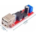 Roboyol Store LM2596 Dual USB Power Modül Voltaj Düşürücü Mp3 Mobil Güç Kaynağı