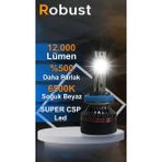 Robust Yeni Nesil* Pro Lumınar LED Xenon 12.000 Lumen 60 Watt Csp 12V-24V Uyumlu Kısa Tıp - H4