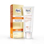 ROC Soleil-Protect 50 Faktör Yaşlanma Karşıtı Tüm Cilt Tipleri İçin 50 ml Renksiz Yüz Güneş Koruyucu Krem