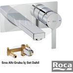 Roca Naia Ankastre Lavabo Batarya Seti - Krom / Iç Set Sıva Altı Grubu Dahil ARKHEV0014