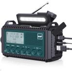 Rocam Dab/dab+/fm 5000 Mah Güneş Enerjili Dijital Acil Durum Radyosu - Mavi