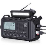 Rocam Dab/dab+/fm 5000 Mah Güneş Enerjili Dijital Acil Durum Radyosu - Siyah