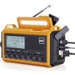 Rocam Dab/dab+/fm 5000 Mah Güneş Enerjili Dijital Acil Durum Radyosu - Turuncu