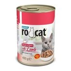 Rocat 6x400 gr Kuzu Etli Yetişkin Konserve Kedi Maması