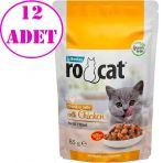 Rocat Tavuklu Yavru 12x85 gr Yaş Kedi Maması