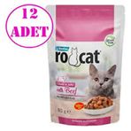 Rocat Yetişkin Kedi Biftekli 12x85 gr Yaş Mama