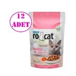 Rocat Yetişkin Somonlu 12x85 gr Yaş Mama