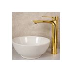 RocciArmatur Gold altın renk kaplamalı çanak lavabo bataryası yüksek banyo lavabo bataryası