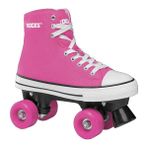 Roces Chuck Classic Pembe Quadro Paten 4 Tekerlekli PU Tekerlekler Kadın Kullanıcılar İçin - 36