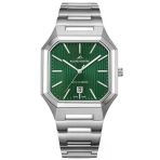 Roche Montre Rmg8002-04 Swıss Made Safir Cam Yeşil Kadran Çelik Kare Erkek Kol Saati