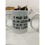 Rock Climbing Kupa - Tırmanma Sporu Komik Seramik Bardak Sporcu Hediyesi 325ml